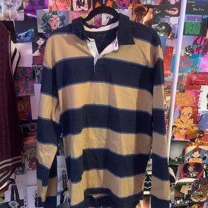 Eddie Bauer long sleeved shirt Tan & Blue